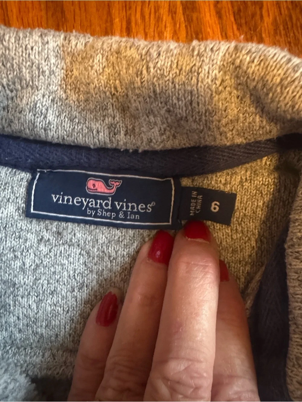 Vineyard Vines Heather Gray Half-Zip Pullover